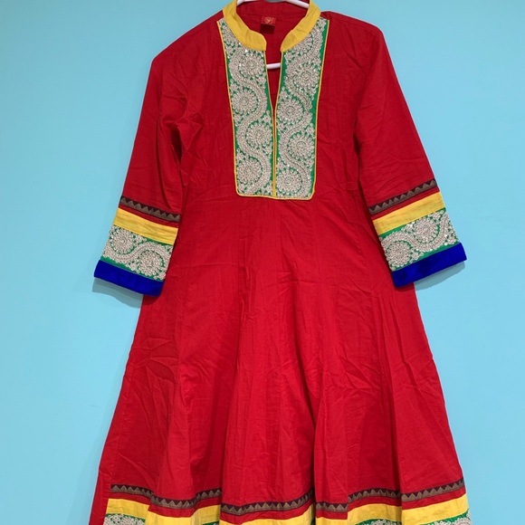 Semi part wear long kurta Indian designer - Picture 3 of 7